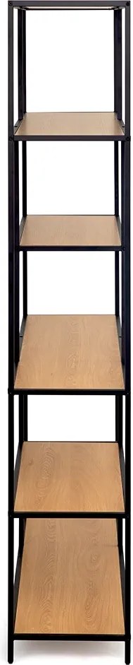 Noela Knižnica regál asymetrická ARCANA 185x77 prírodná