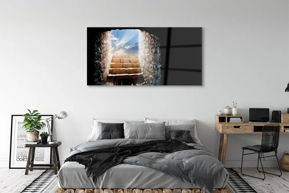 Obraz plexi Schody slnko 140x70 cm