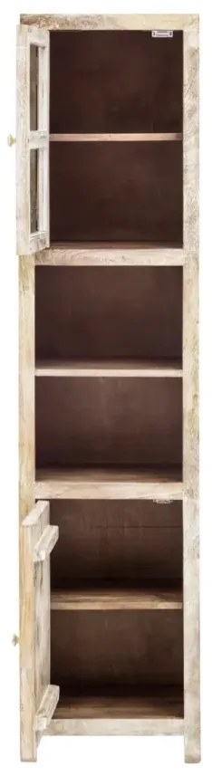 furniture-nabytek.cz - Masívna kúpeľňová skrinka Bitna z mangového dreva, lakovaná, prírodná farba – 43×35×180 cm