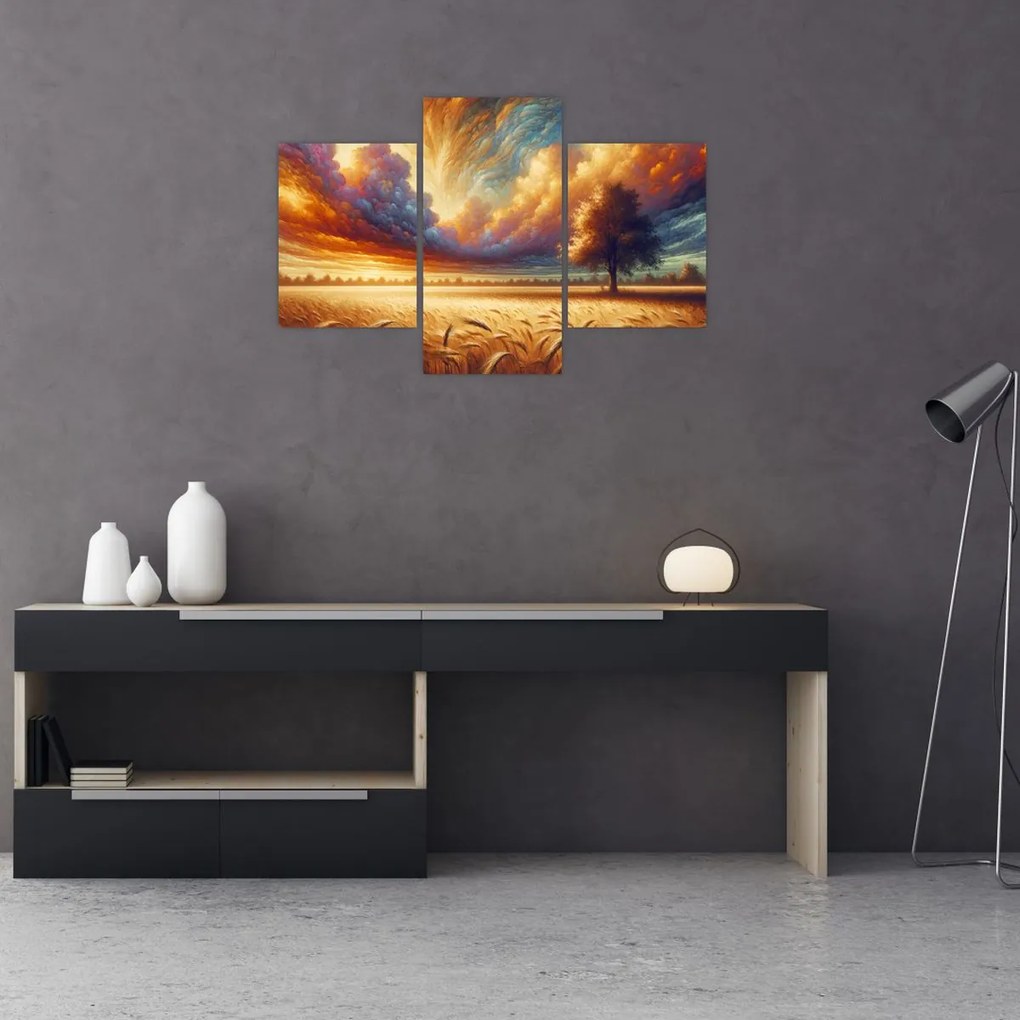 Obraz – Strom na poli (90x60 cm)