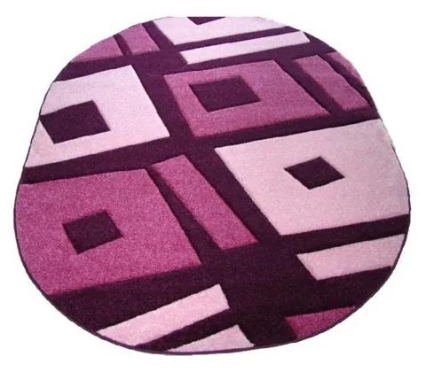 Kusový koberec Štvorčeky fialový, Velikosti 190x270cm