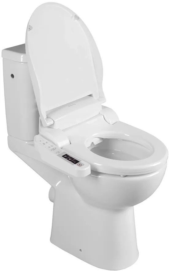 Sapho Sapho, HANDICAP WC kombi zvýšené sedadlo s elektronickým bidetom BLOOMING EKO PLUS, Rimless, zadný odpad, biela, NB-1160D-1
