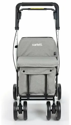 Carlett Senior Comfort nákupná taška na kolieskach, brzda, sedák, svetlosivá, 29L