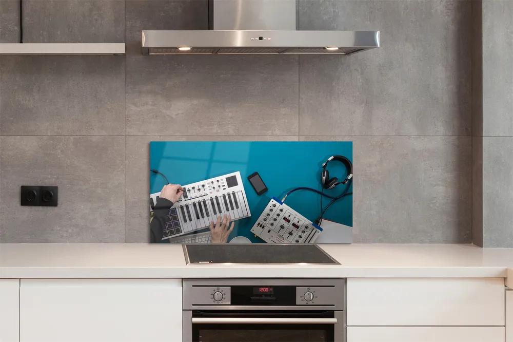 Sklenený obklad do kuchyne Konzola DJ Headphones 140x70 cm