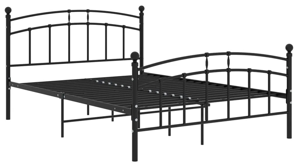 vidaXL Posteľný rám čierny kovový 200x200 cm