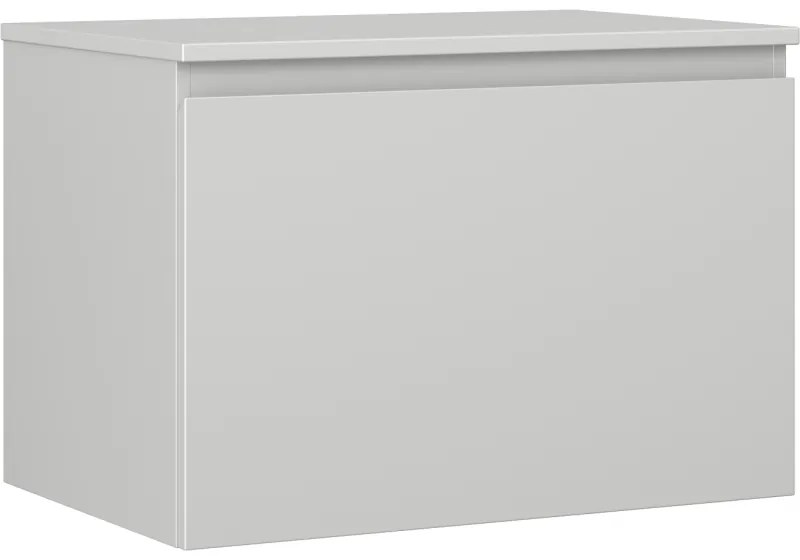 Mexen Orio, kúpeľňová skrinka 70 cm s hornou časťou, 1 zásuvka, sivá matná, 91A10-07047-1-BFC62