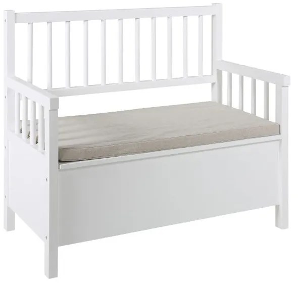 Biela jedálenská lavica s úložným priestorom Actona Assil