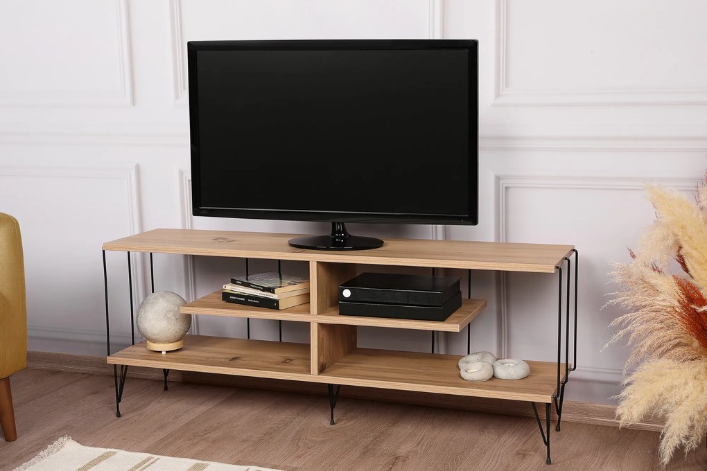 TV stolík/skrinka Elza (Dub). Akcia -14%. Vlastná spoľahlivá doprava až k Vám domov. 1072659