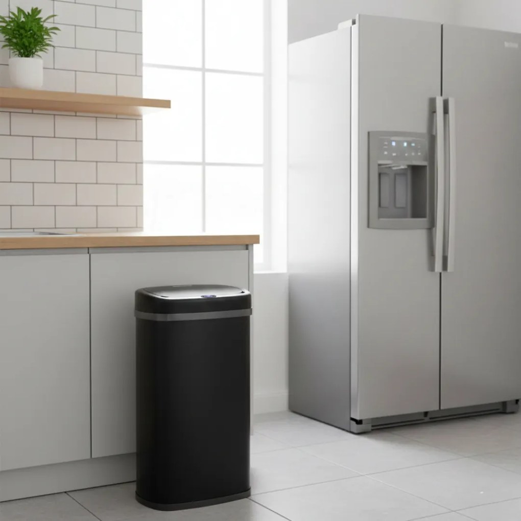 Senzorový odpadkový kôš DEUS, 58 litrov, čierna Jurhan