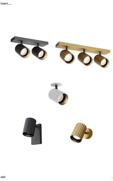 Redo 01-3403 - Bodové svietidlo DELPHI 2xGU10/7W/230V čierna