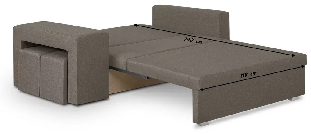 Pohovka pre 2 osoby s funkciou spania DOLAR 2 Béžová