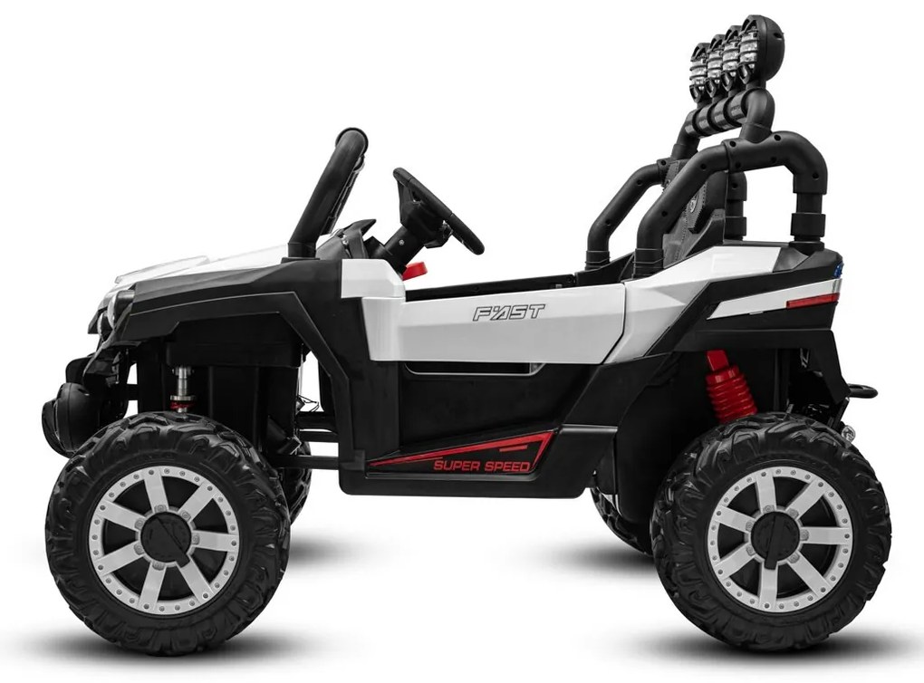 Baby Mix Detské elektrické autíčko Buggy Road 4 x4, biele