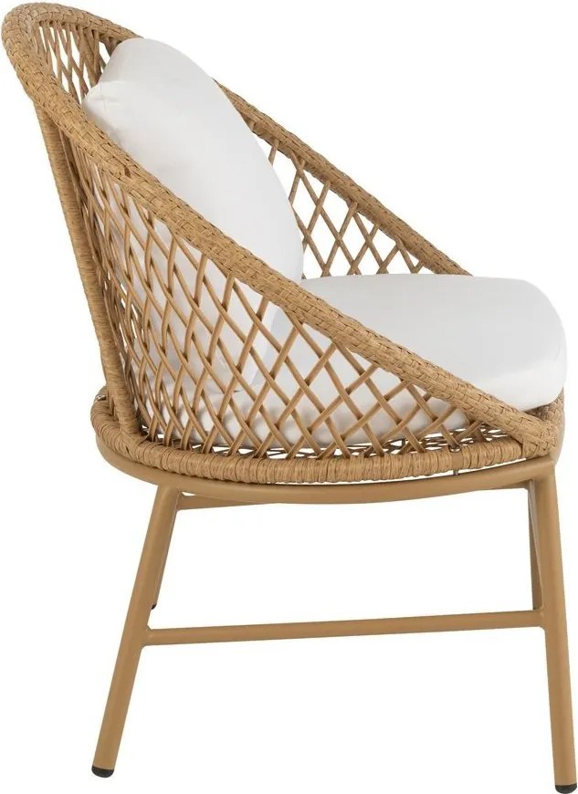 Béžové ratanové kresielko Zayo Beige - 59*74*81cm