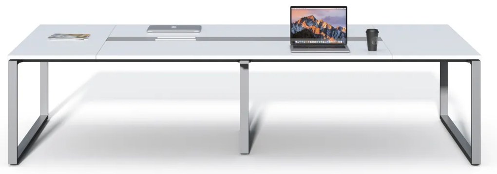 Rokovací stôl Houseland Prime Meet 02 320 cm biely