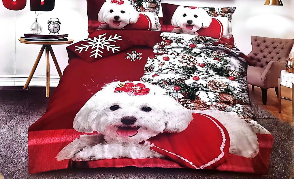 Obliečky Vianočný vzor A/6 Bavlna 7-dielna súprava