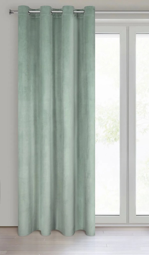 ZATEMŇOVACÍ ZÁVES NA KRÚŽKOCH ROSA 140X250 CM SVETLOMÄTOVÁ