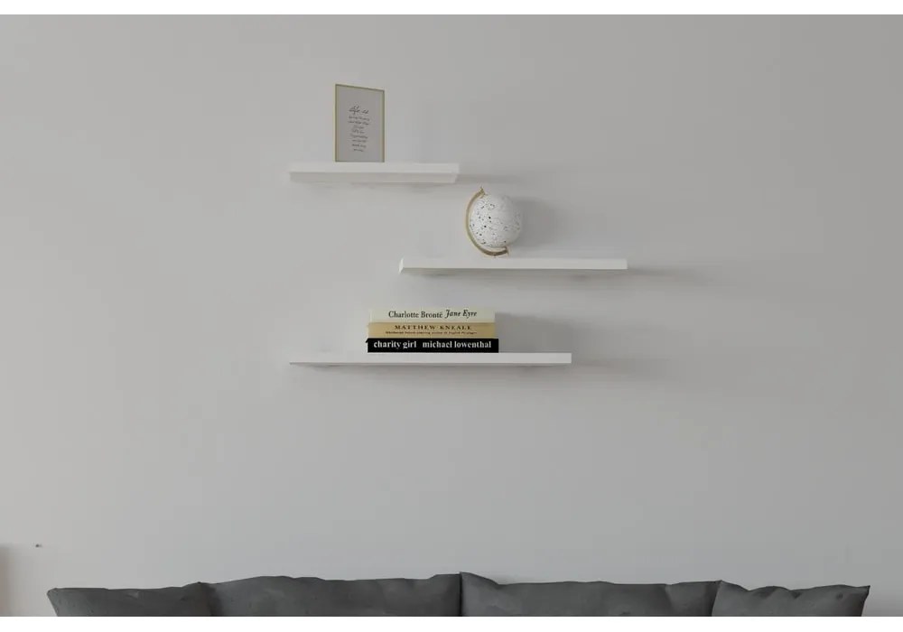 Biela polica v súprave 3 ks Leila - Kalune Design