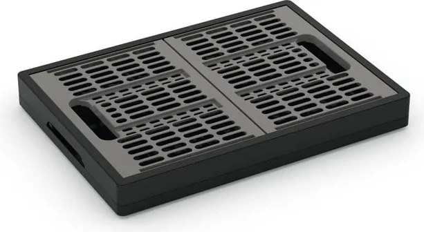 Sivý plastový úložný box 47,5x34,5x23,5 cm Folding Crate – KIS