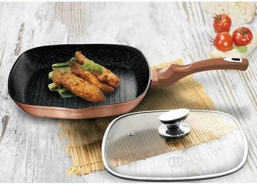 Berlinger Haus Grilovacia panvica s pokrievkou Rosegold Metallic Line, 28 cm