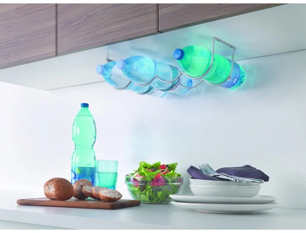 Nástenný kovový stojan na víno na 4 fľaše My-Bottle – Metaltex