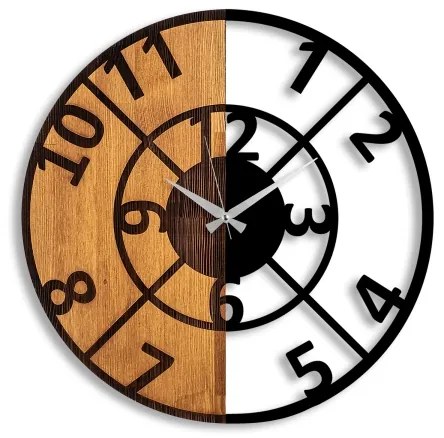Nástenné hodiny pr. 56 cm 1xAA drevo/kov