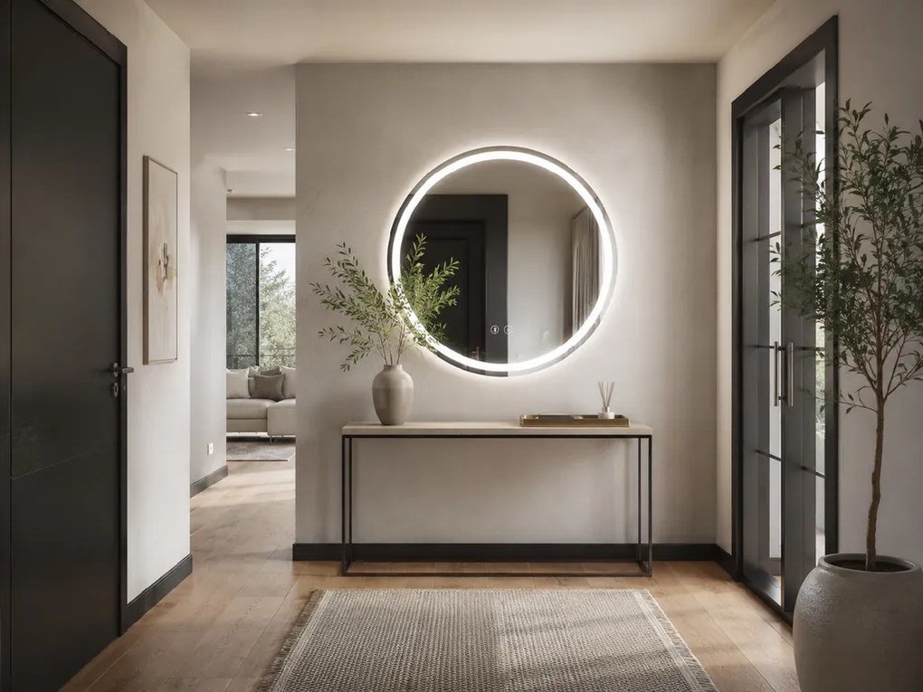 LED zrkadlo okrúhle 80 cm