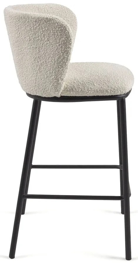 Biela barová stolička (výška sedadla 65 cm) Ciselia – Kave Home