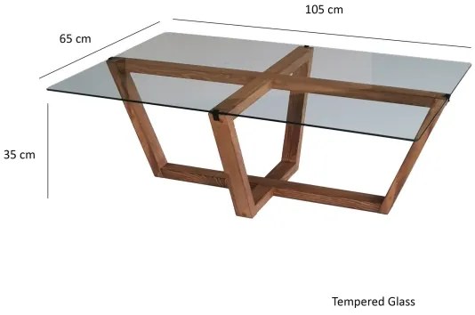 Konferenčný stolík AMALFI 35x105 cm borovica/číra