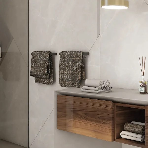 NIMCO MAC 29035-90 - Nástenný vešiak na uteráky MAYA 36 cm matná čierna