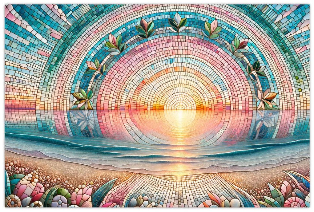 Obraz – Mozaika zapadajúceho slnka (90x60 cm)