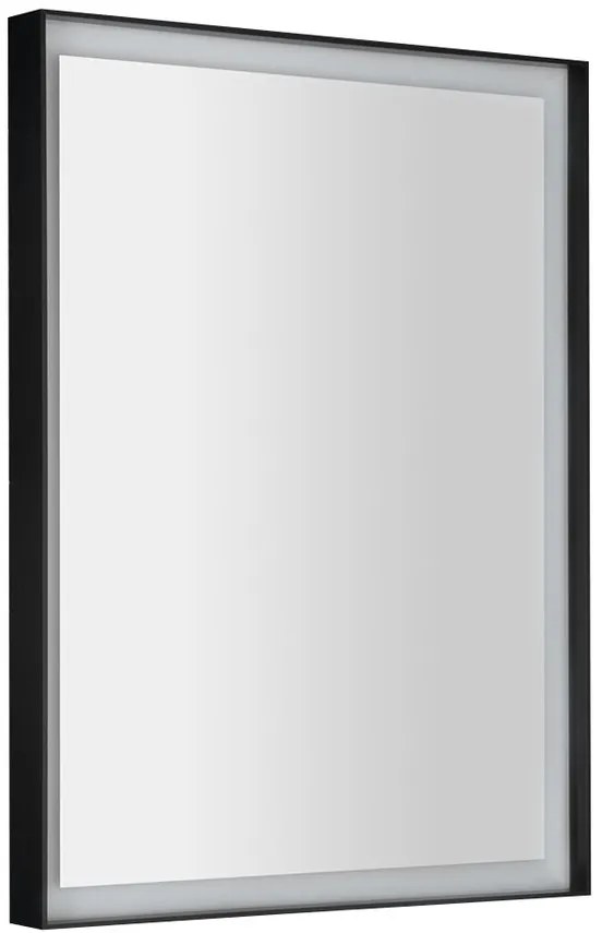 Sapho Sapho, SORT zrkadlo s LED osvetlením 60x80cm, bezdotykový IR senzor, 2700-6500K, čierna mat, ST080S