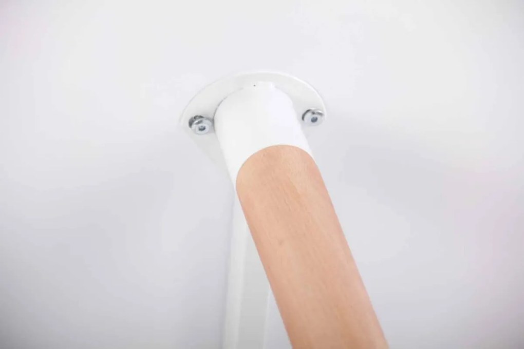 Kuchynský stôl drevený Abenra 80 natura - v75 x Ø80 cm - Biela