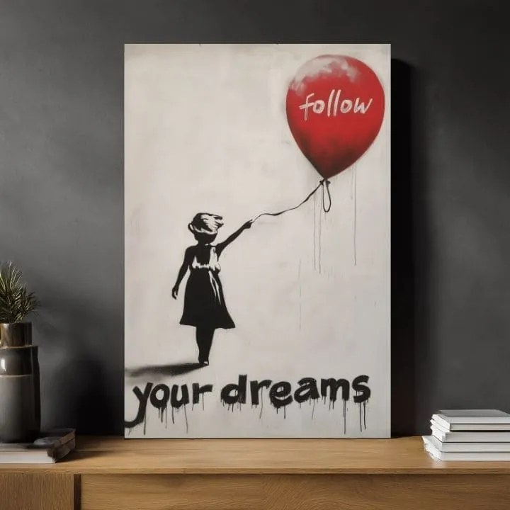 Obraz Heart Balloon Girl | Talianske plátno