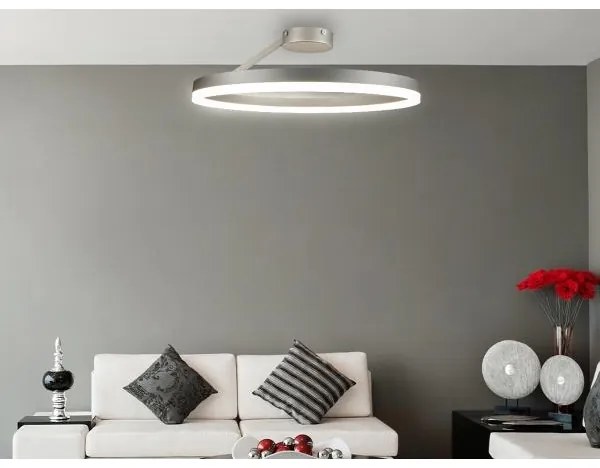 LED Stmievateľný prisadený luster LED/40W/230V 3000-6500K chróm + diaľkové ovládanie