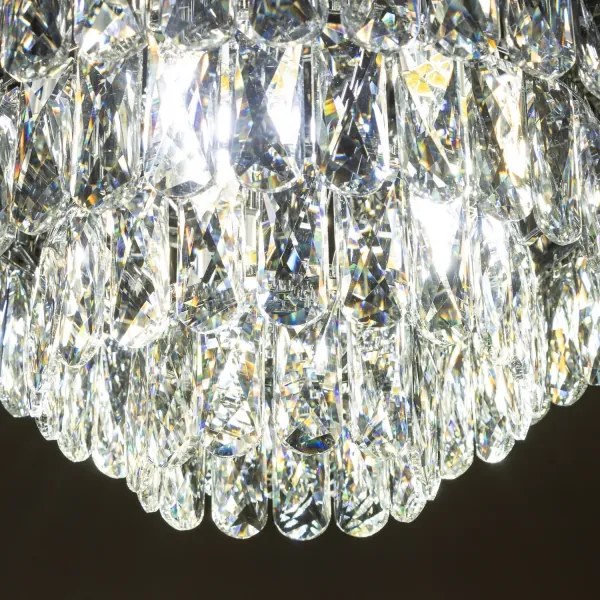 Brilagi - LED krištáľové stropné svietidlo VELURE 5xE14/40W/230V čierne