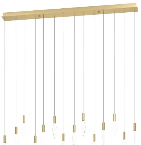 Eglo 390362 - LED Stmievateľný luster na lanku MIRADOR 14xLED/3,3W/230V zlatá