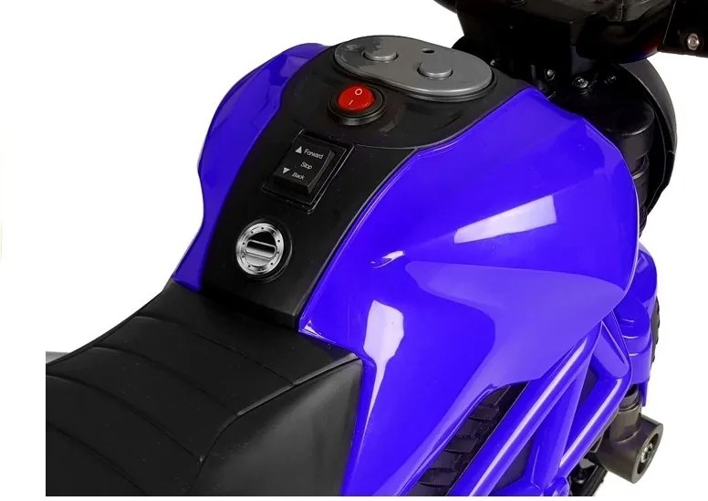 LEAN CARS Elektrická motorka pre deti GTM1188 s LED svetlom, modrá