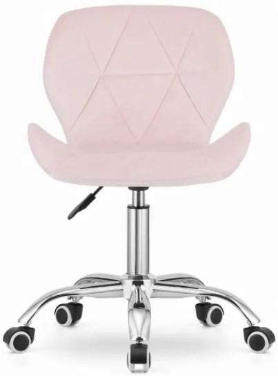 Zamatové otočné kreslo Manhattan svetlo ružové