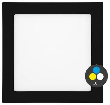ECOLITE Podhľadové LED svietidlo RAFA, 22,5 cm, IP44, 18W, 1550lm, čierne