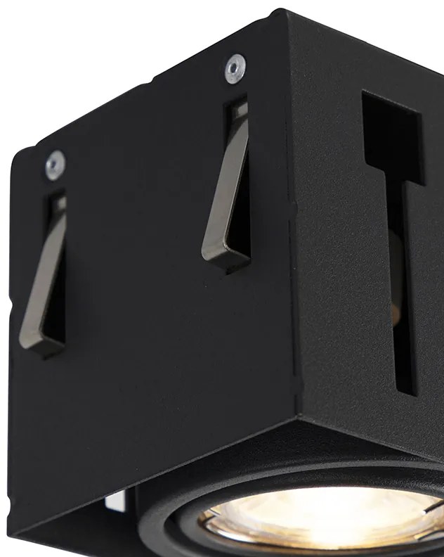 Moderné inteligentné zapustené bodové svietidlo čierne bezrámové vrátane 3 GU10 Wifi - Oneon 3