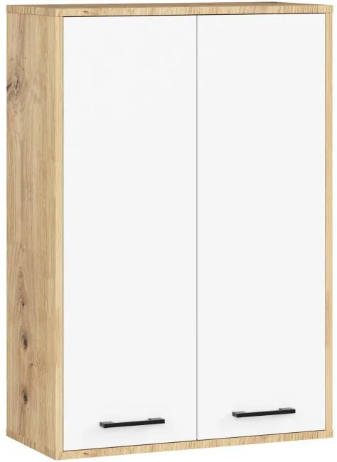 Kúpeľňová skrinka FIN H934 W64 2D dub artisan / biela