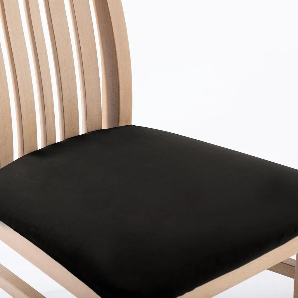 Restilo Napínací poťah na sedák na stoličku čierna, 40 x 40 + 5 cm