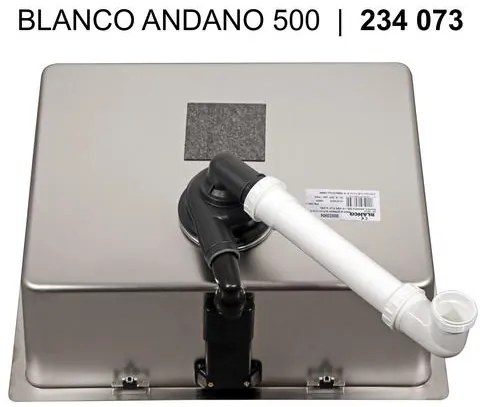 Nerezový drez Blanco ANDANO 500 IF nerez hedvábný lesk