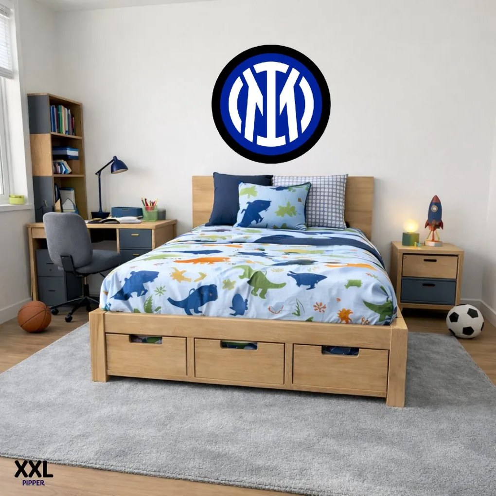 Textilná nálepka na stenu - logo "Inter Miláno" Veľkosť: 100 cm