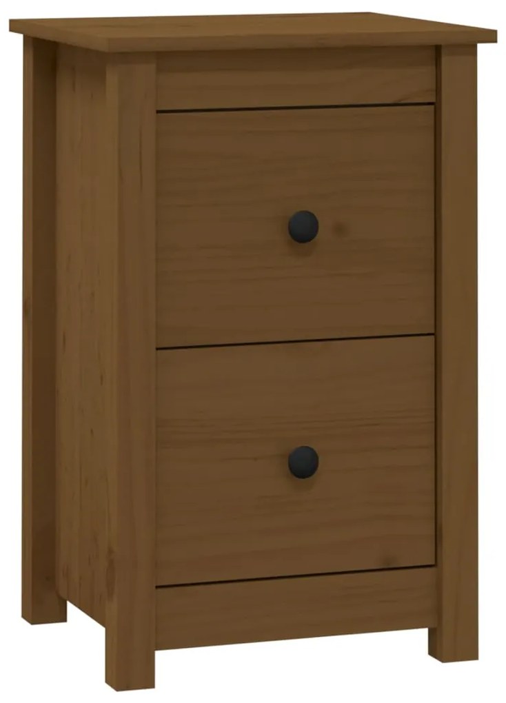 vidaXL Nočný stolík medovohnedý 40x35x61,5 cm masívne borovicové drevo
