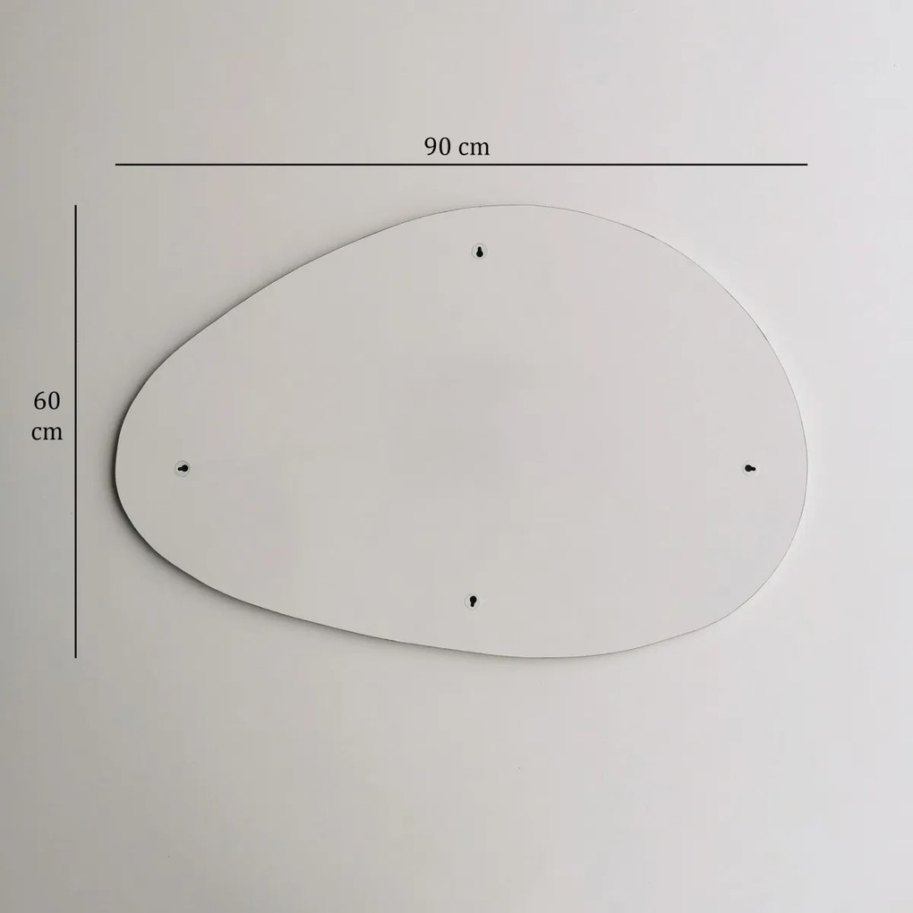 Dekoratívne nástenné zrkadlo Porto 90x60 cm čierne