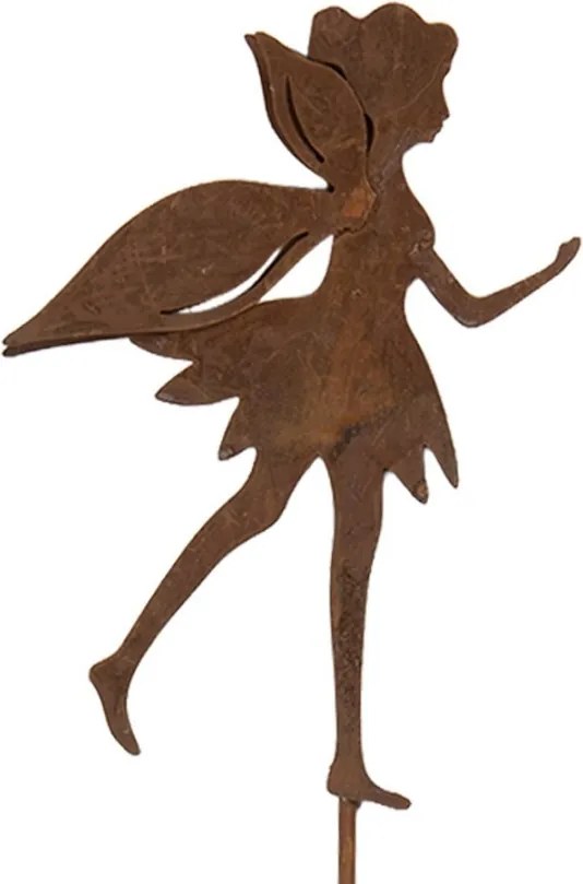 Rustikálny hrdzavý zápich záhradná víla Fairy Rust - 9*1*42 cm