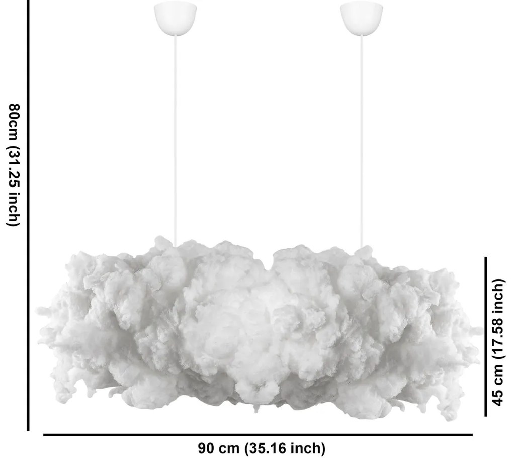 Závěsný lustr Serenity 90 cm bílý