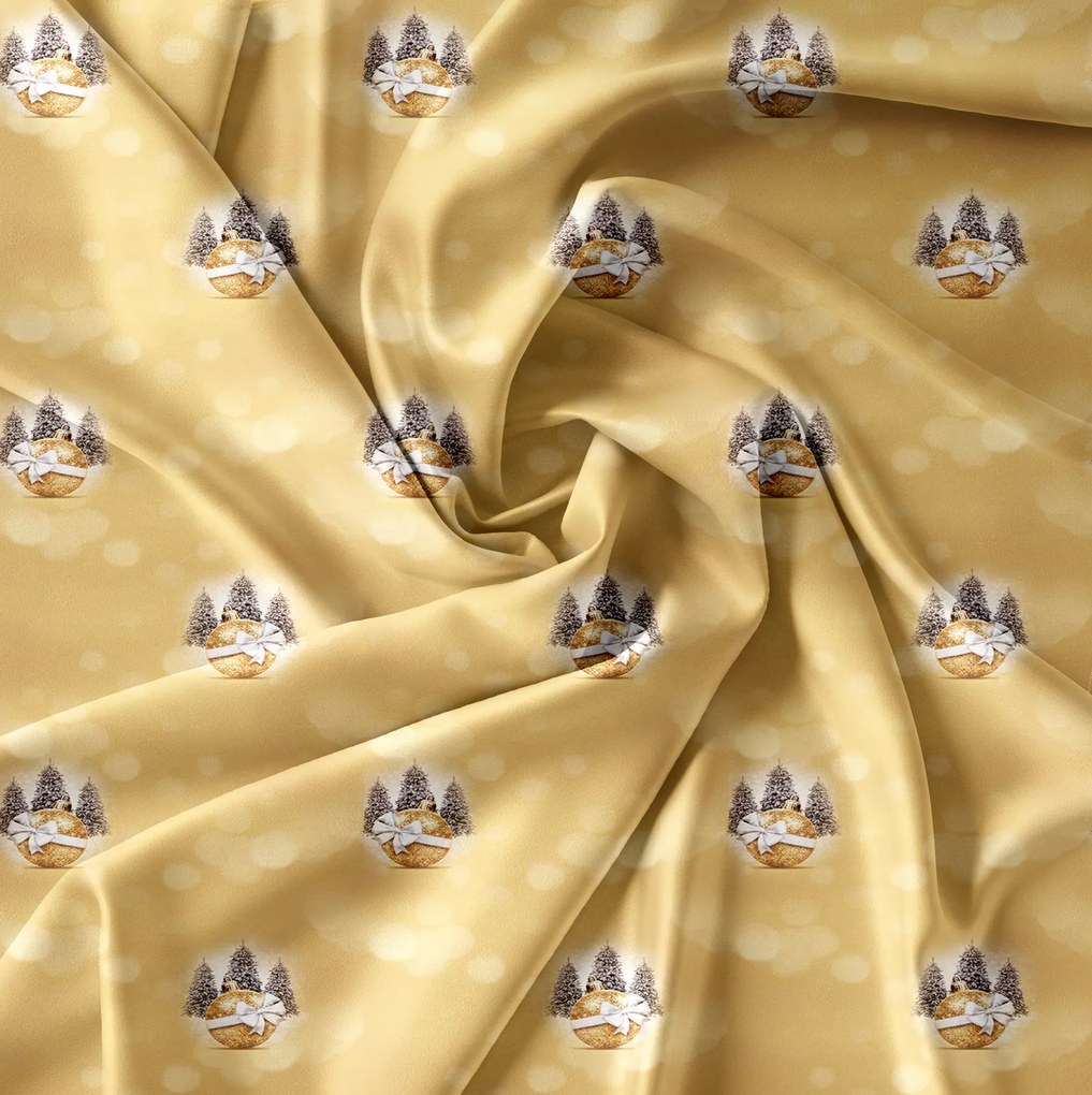Obliečky z mikrovlákna STROMČEKY A OZDOBA žlté Rozmer obliečky: 70 x 80 cm | 140 x 200 cm