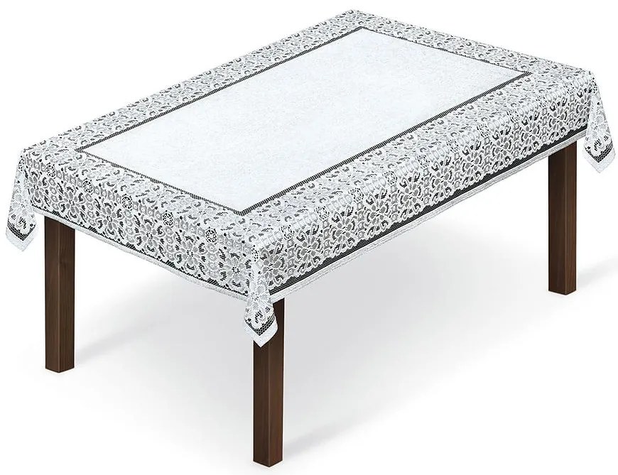 Žakárový obrus  250200 120X160 biely